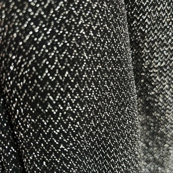 𝅺PHILOSOPHY Black & Silver Midi Cocktail Dress Size M - Picture 6 of 9